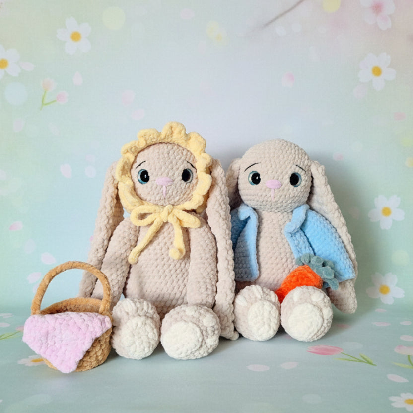 LittleWoolShop Snuggle Puff Chunky Bobby & Betsy Bunny Pattern 01