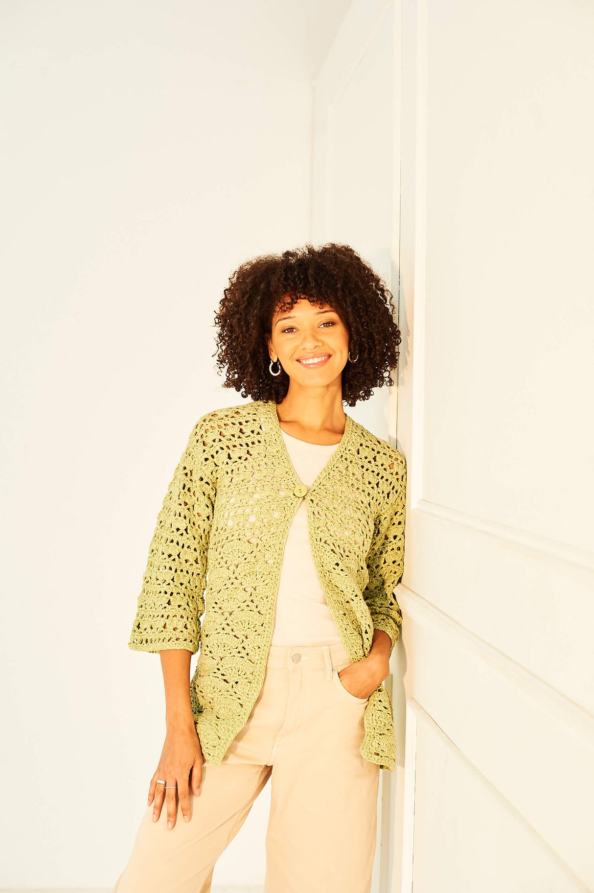 Stylecraft Soft Pastels Aran Crochet Kimono Pattern 10153