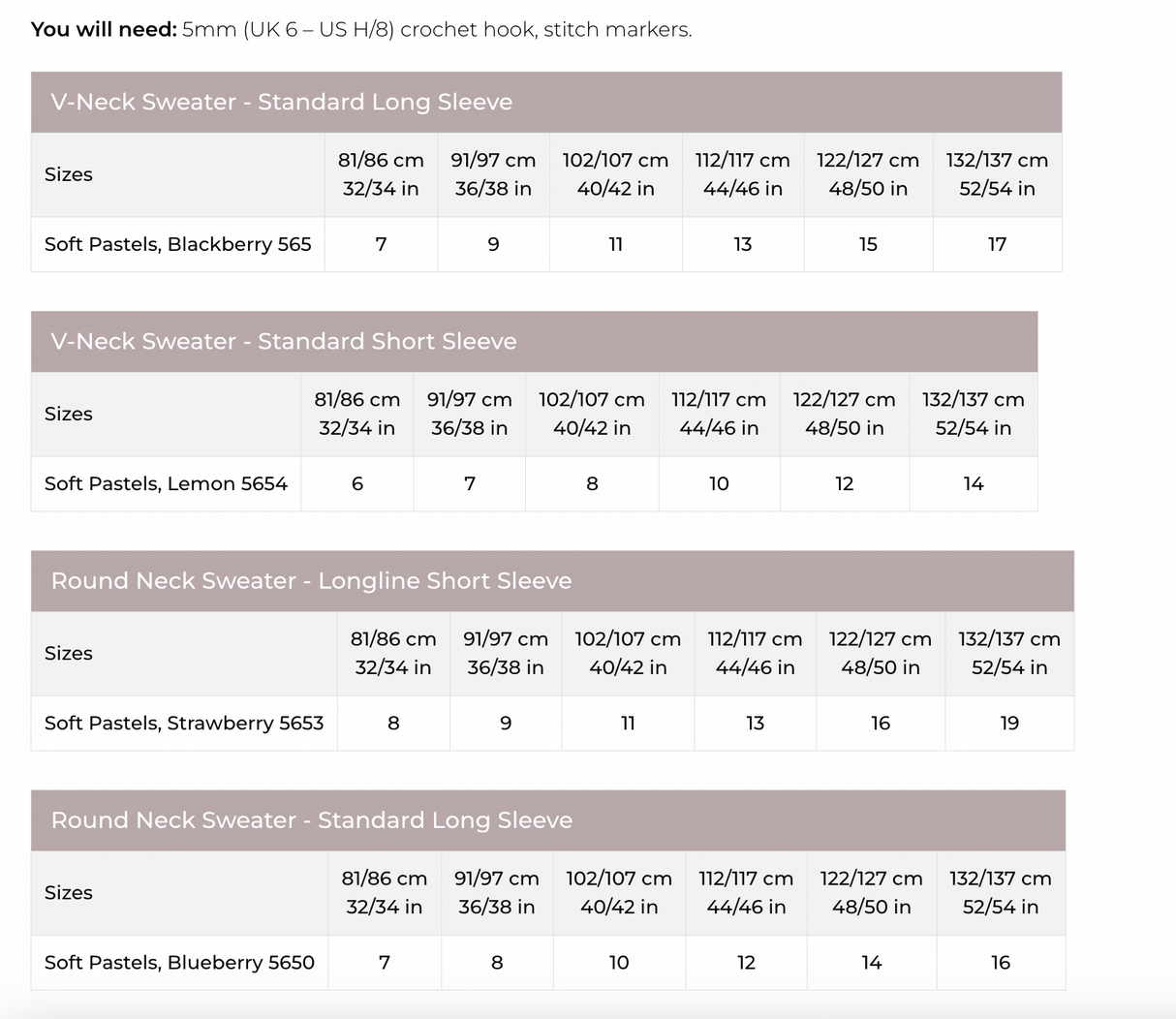 Stylecraft Soft Pastels Aran Crochet Sweater & Dress Pattern 10154
