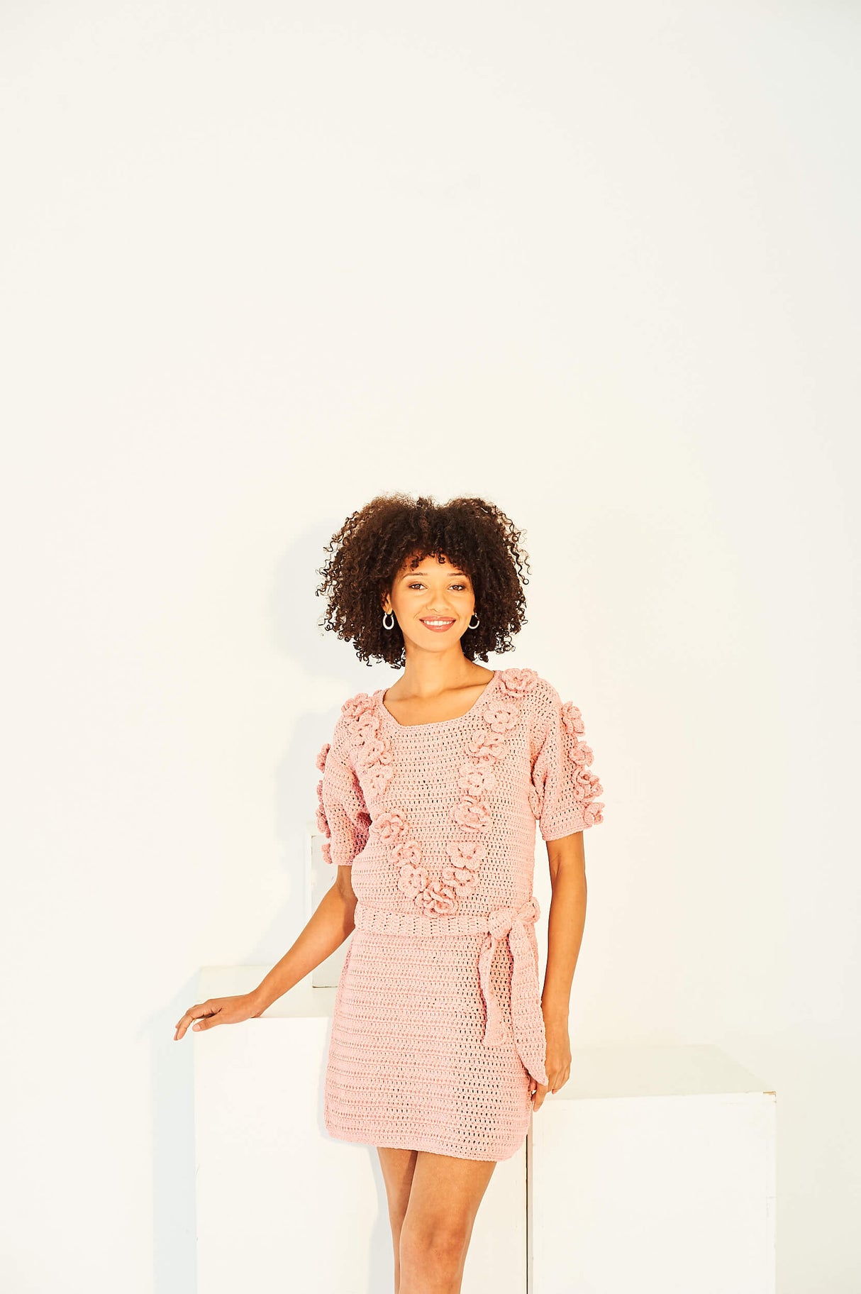 Stylecraft Soft Pastels Aran Crochet Sweater & Dress Pattern 10154