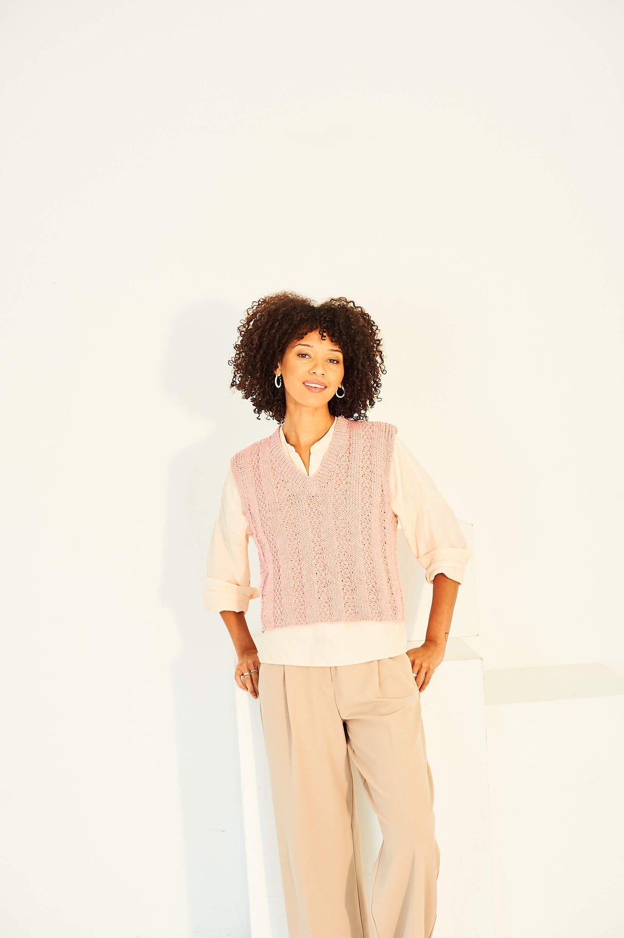 Stylecraft Soft Pastels Aran Tank & Waistcoat Pattern 10156