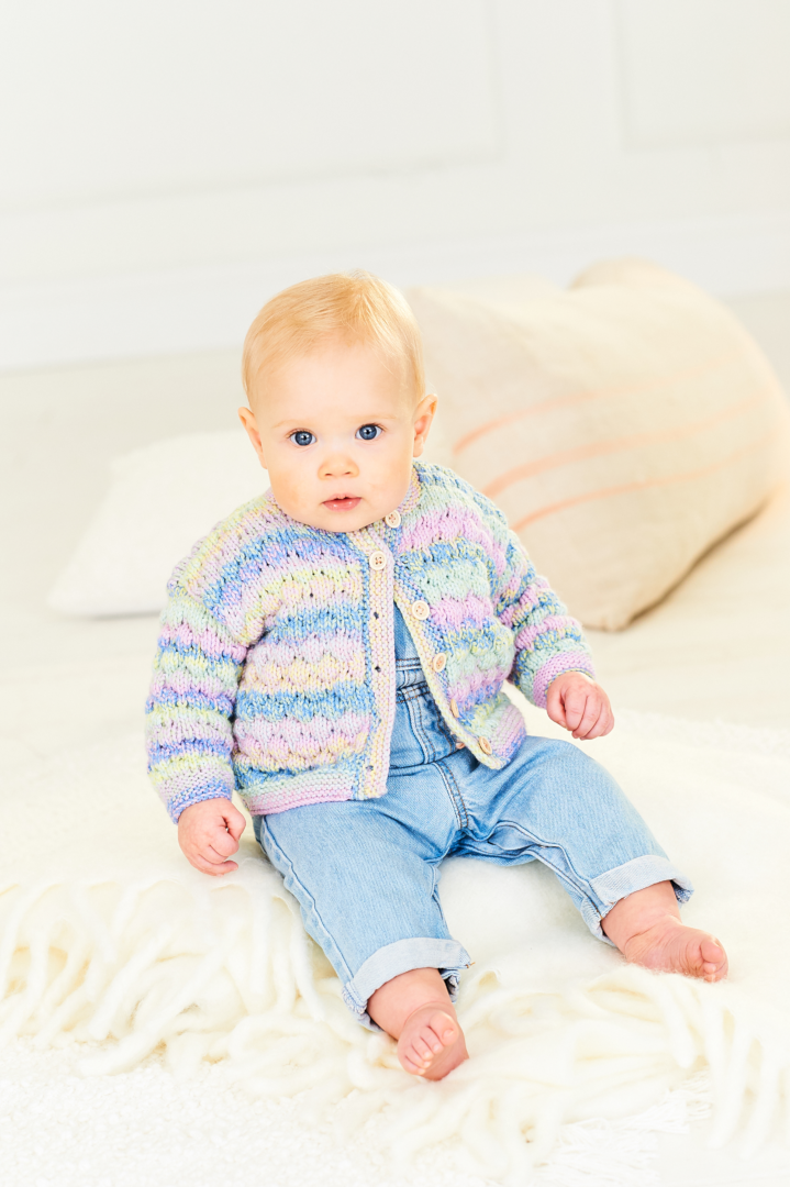 Stylecraft Soft Baby Easy Stripes & Bambino DK Cardigans Pattern 10164