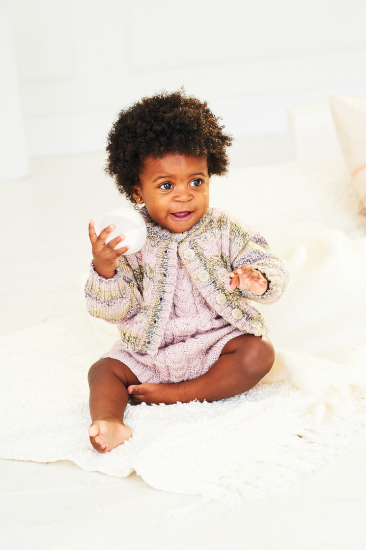 Stylecraft Soft Baby Easy Stripes & Bambino DK Dungarees & Cardigan Pattern 10167