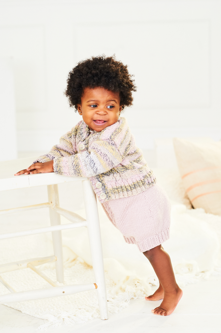 Stylecraft Soft Baby Easy Stripes & Bambino DK Dungarees & Cardigan Pattern 10167