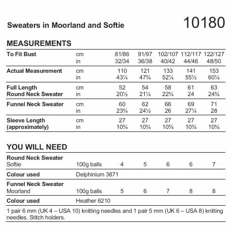 Stylecraft Moorland Softie Chunky Sweaters Pattern 10180