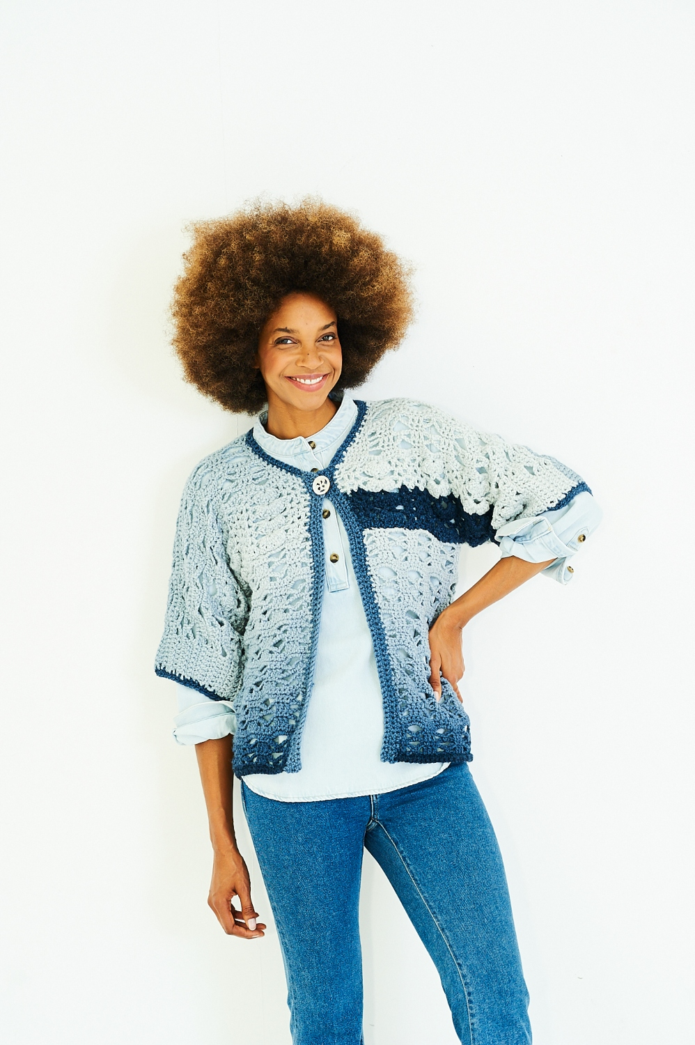 Stylecraft Horizon Chunky Crochet Up and Over Jackets Pattern 10184