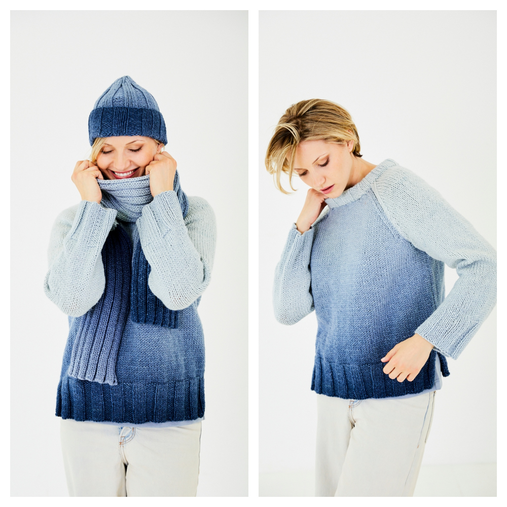 Stylecraft Horizon Chunky Sweater, Hat & Scarf Pattern 10186