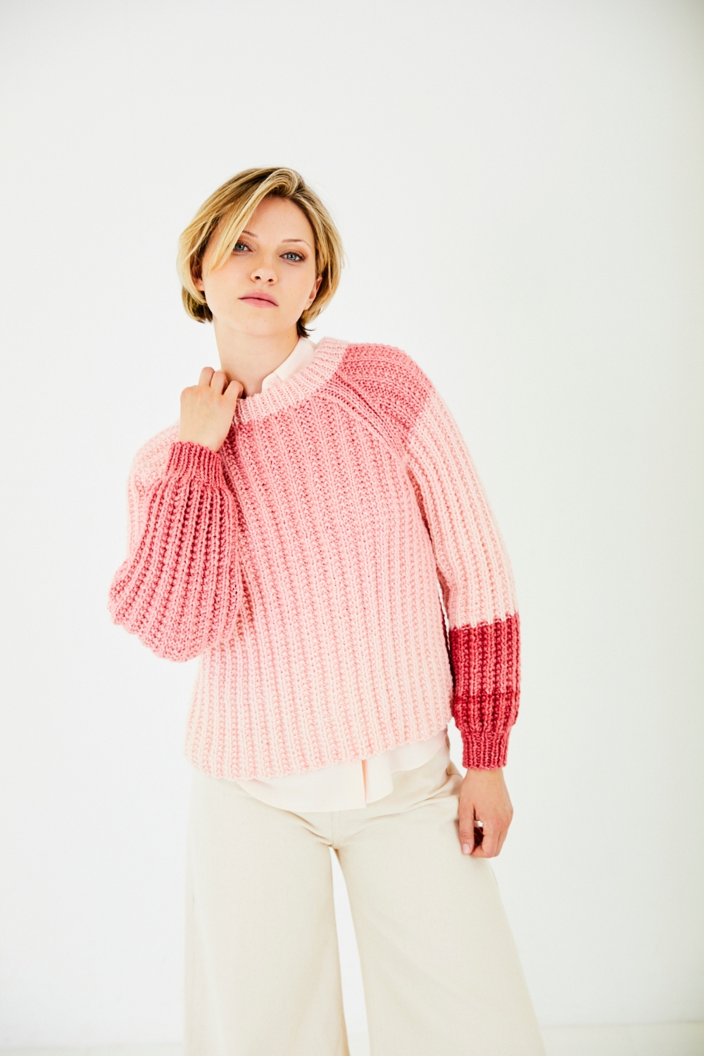 Stylecraft Horizon Chunky Sweater, Headband & Scarf Pattern 10187