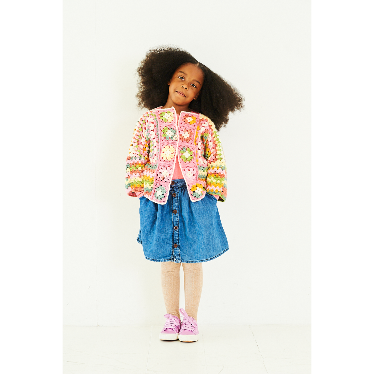 Stylecraft Wondersoft Merry Go Round DK Crocheted Sweater, Cardigan & Scarf Pattern 10198