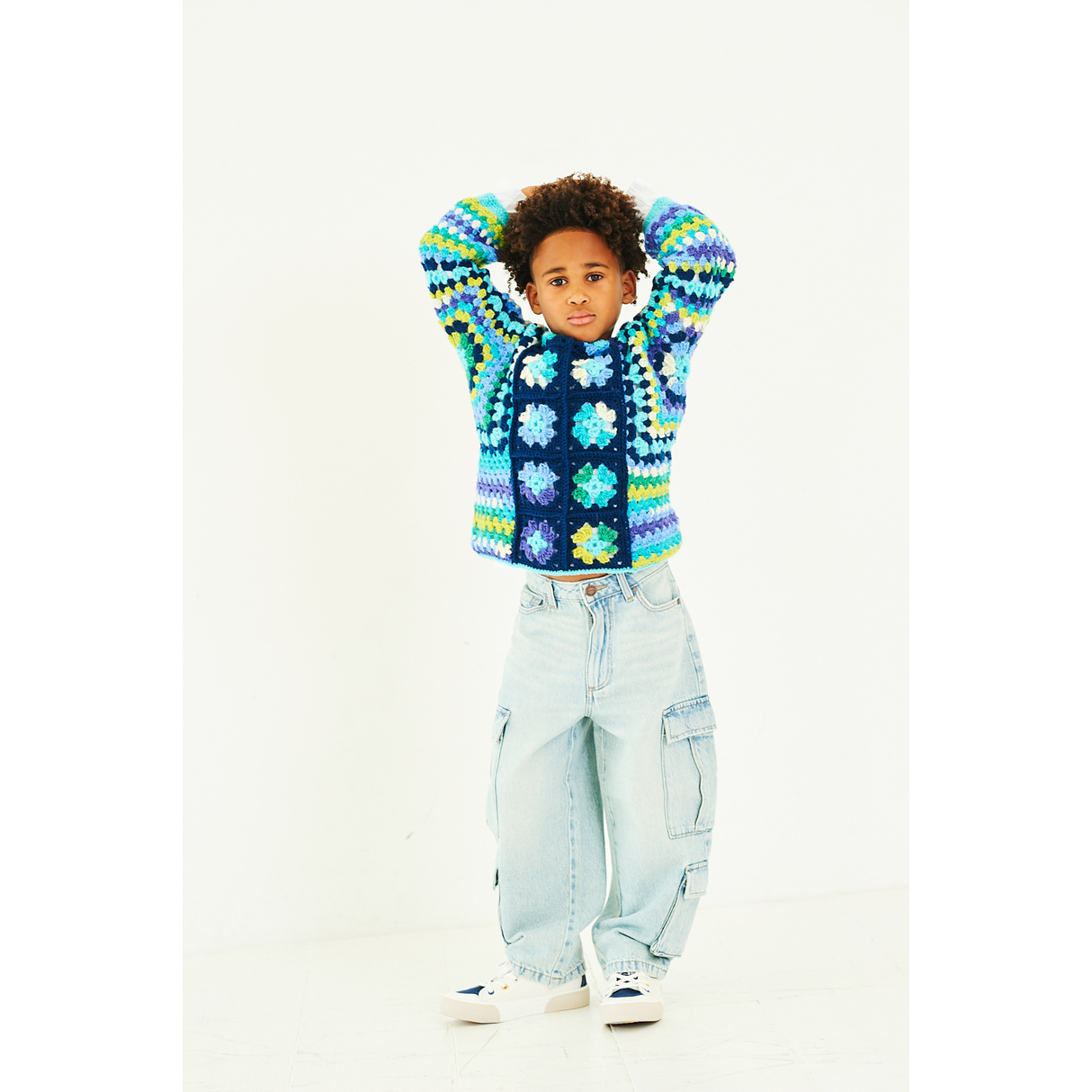 Stylecraft Wondersoft Merry Go Round DK Crocheted Sweater, Cardigan & Scarf Pattern 10198