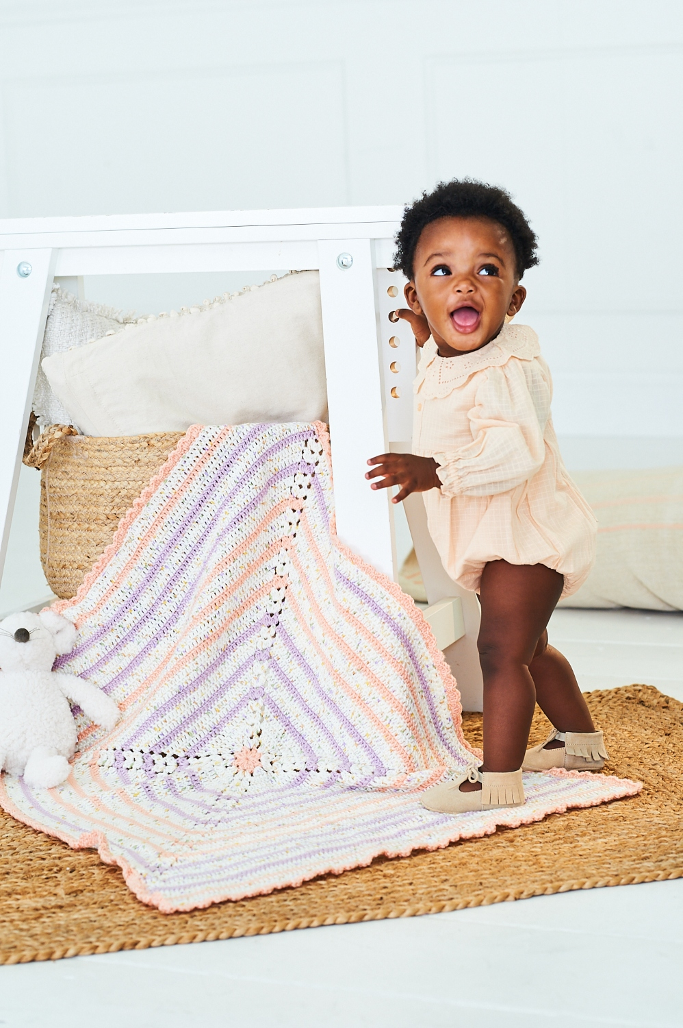 Stylecraft Bambino Dotty DK Crochet Blankets Pattern 10204