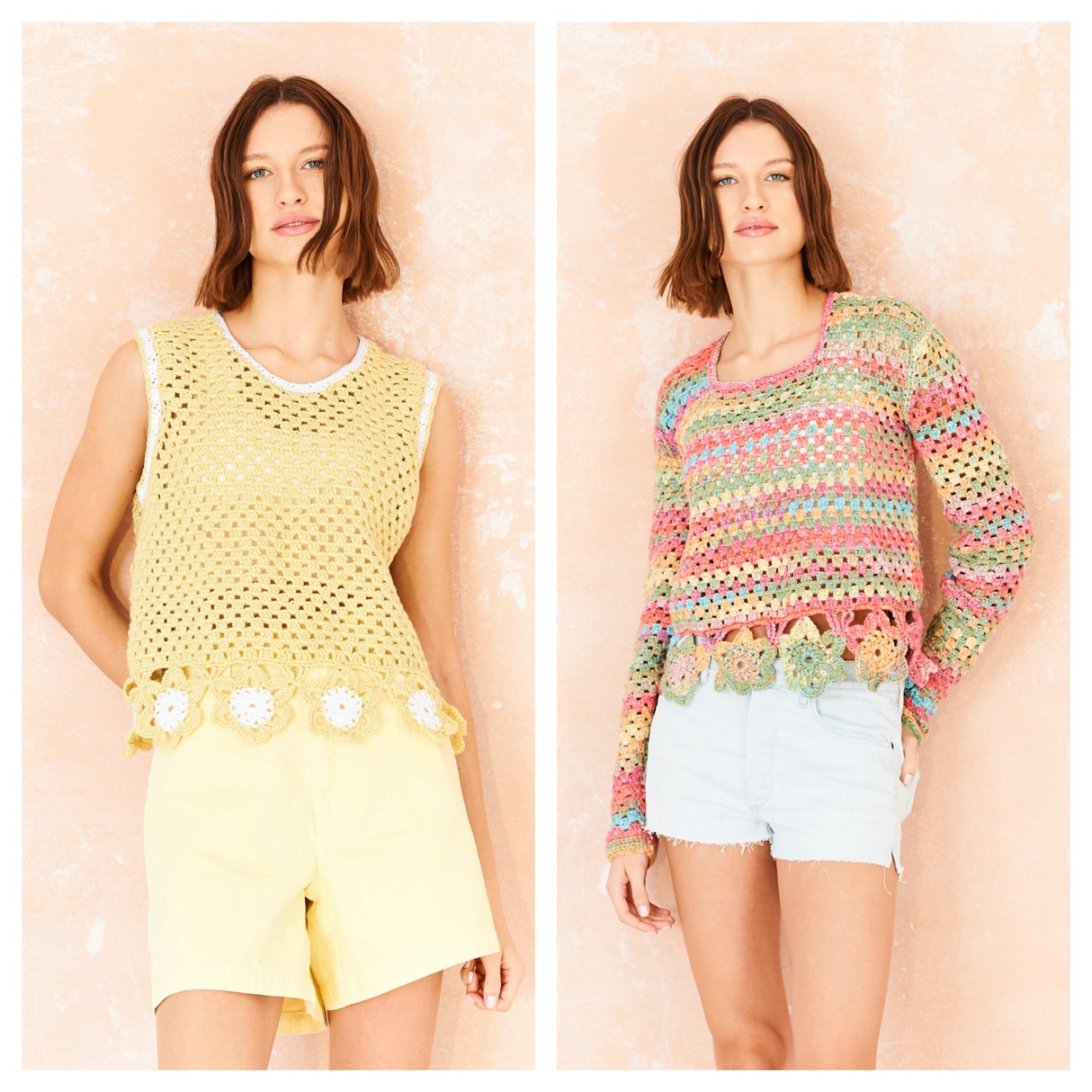 Stylecraft Cotton Twist/Colour Burst DK Crochet Vest & Sweater Pattern 10208