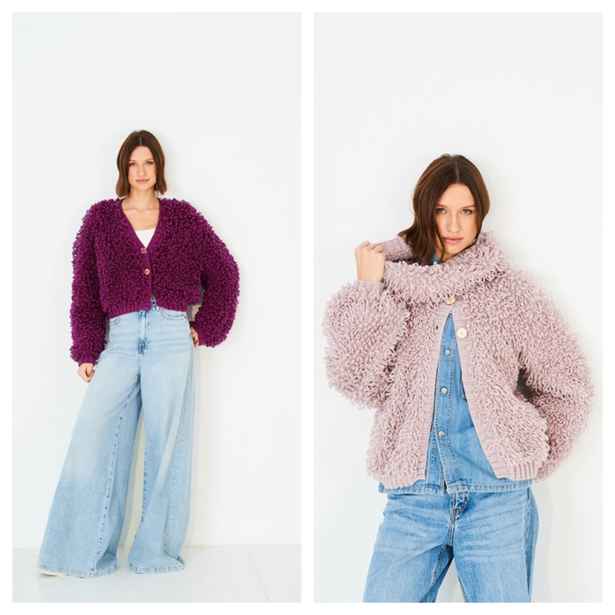 Stylecraft Special Aran Loopy Stitch Cardigans & Snood Pattern 10214