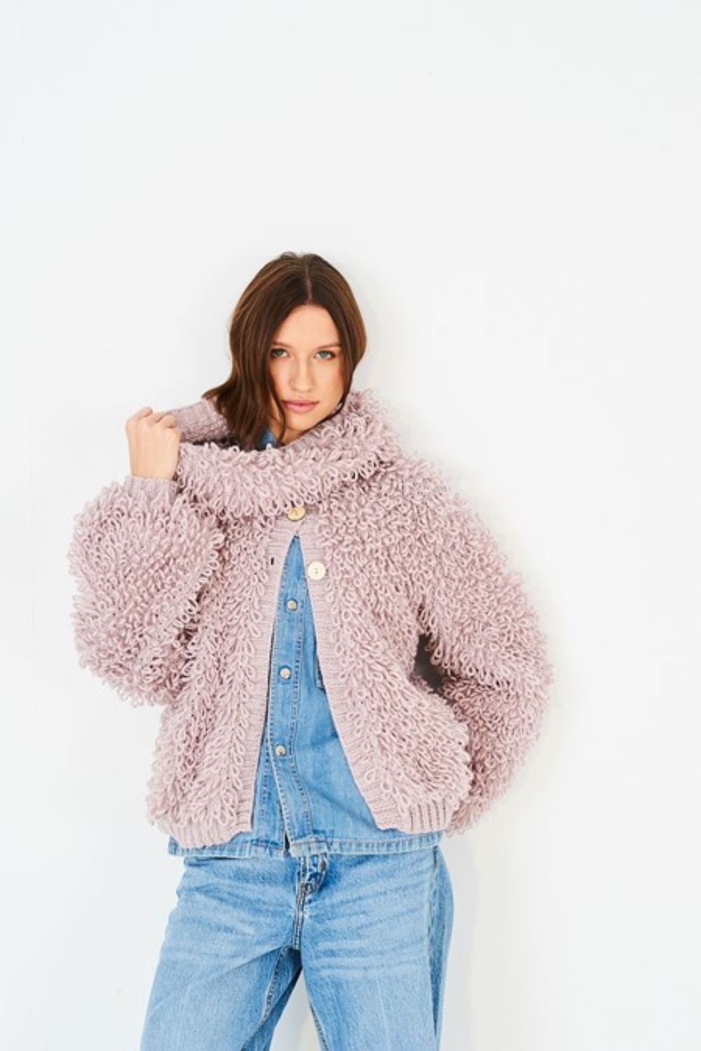 Stylecraft Special Aran Loopy Stitch Cardigans & Snood Pattern 10214