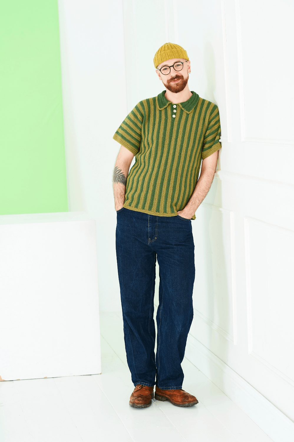 Stylecraft Bambino DK Crochet Striped and Plain Top Pattern 10227
