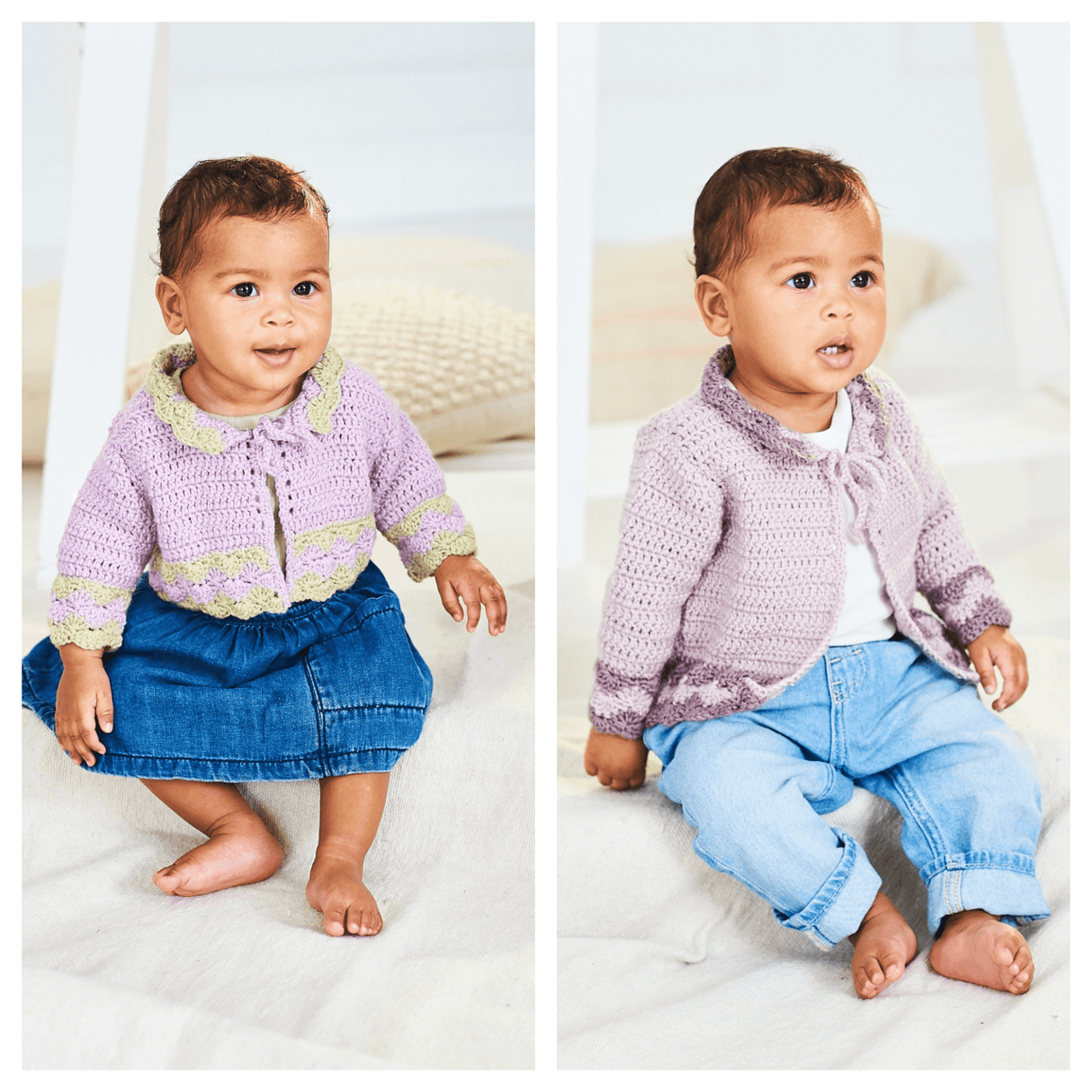 Stylecraft Bambino DK Crochet Cardigans Pattern 10235