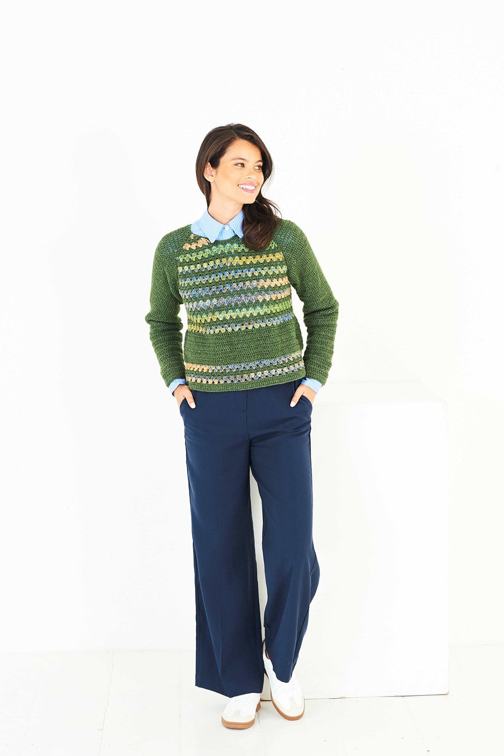 Stylecraft ReCreate/Colour Burst DK Crochet Sweater Pattern 10258