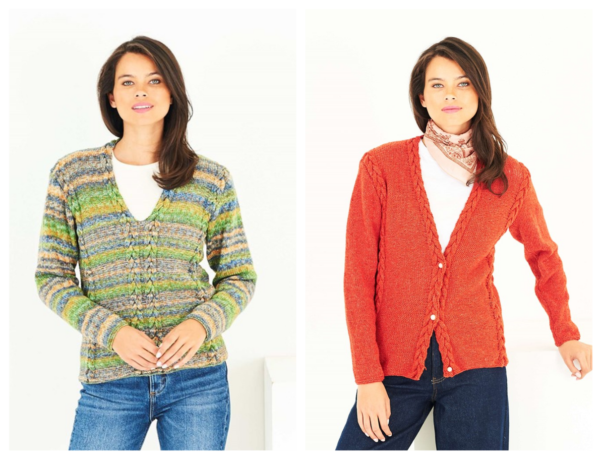 Stylecraft ReCreate/Colour Burst DK Cardigan and Sweater Pattern 10262