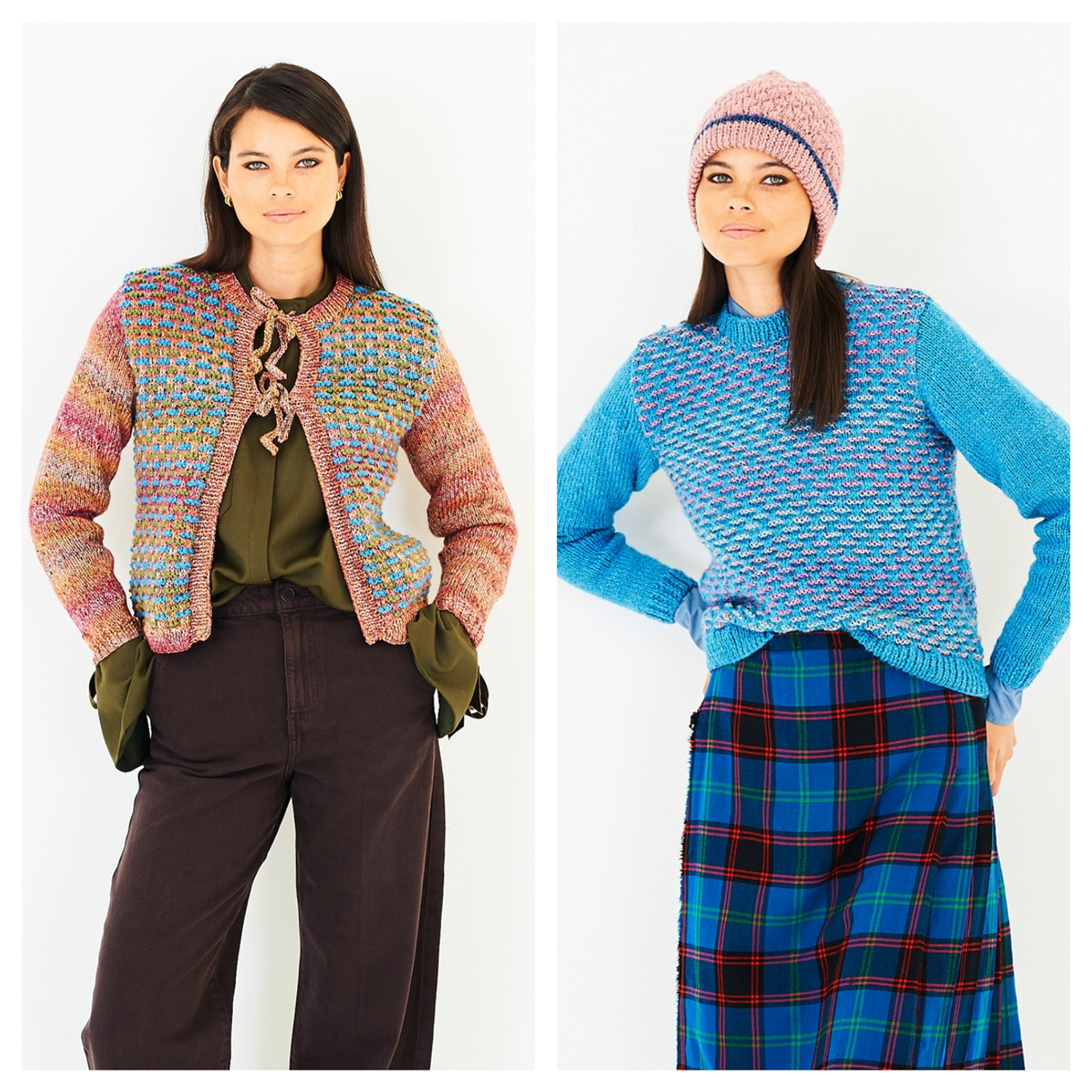Stylecraft Highland Heathers Aran & Impressions Textured Cardigan & Sweater Pattern 10273