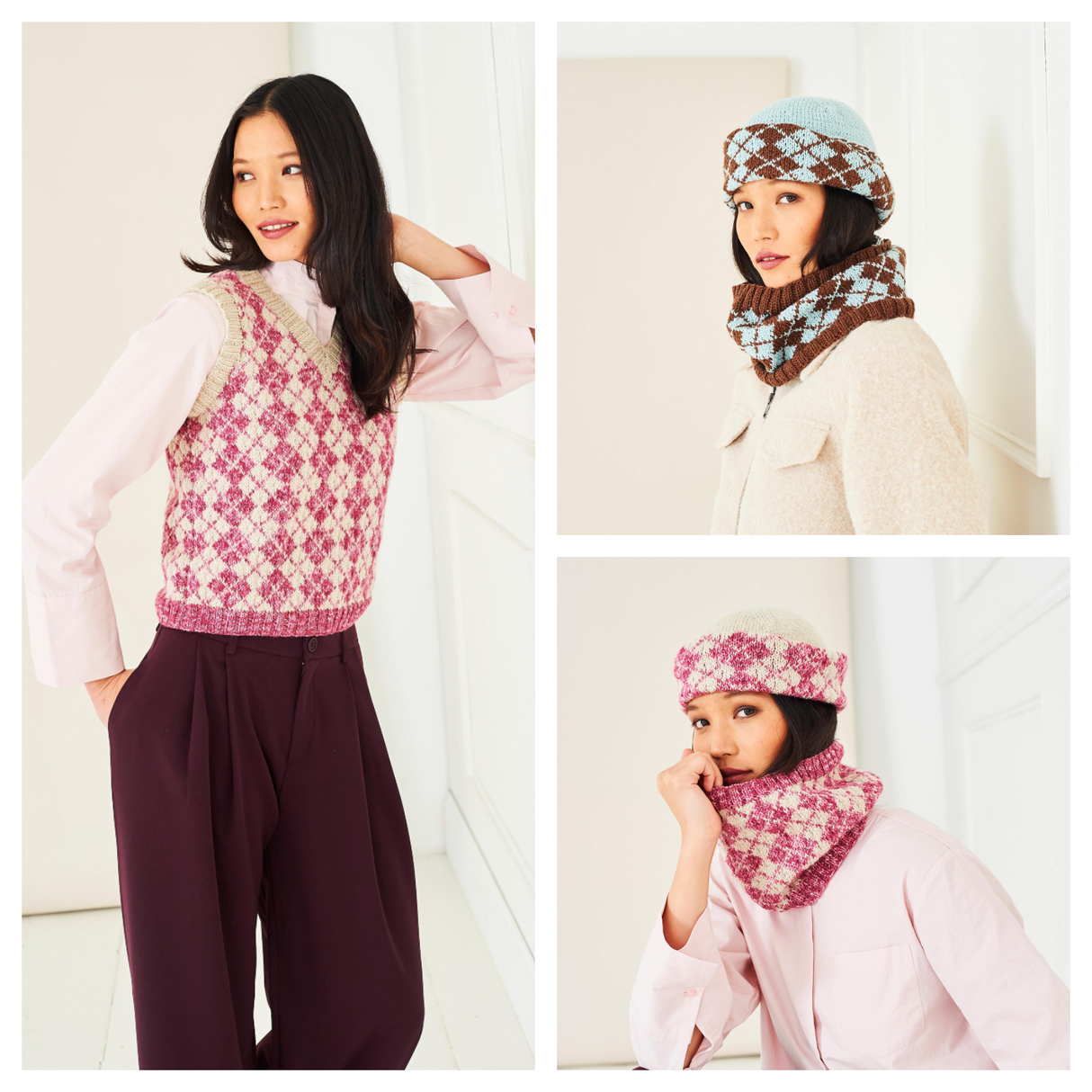 Stylecraft Naturals Pure Wool Fair Isle Tank, Hat & Cowl Pattern 10285