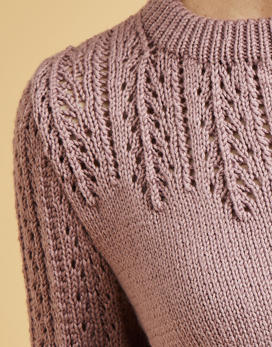 Sirdar No.1 DK Lace Yoke Sweater Pattern 10667