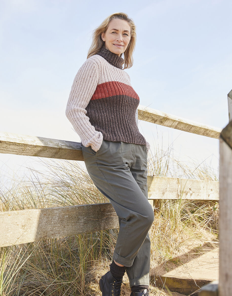 Sirdar Haworth Tweed DK Coastline Roll Neck Pattern 10698