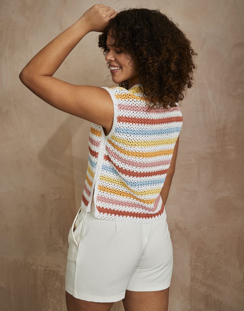 Sirdar Stories DK Soft Skyline Top Crochet Pattern 10745
