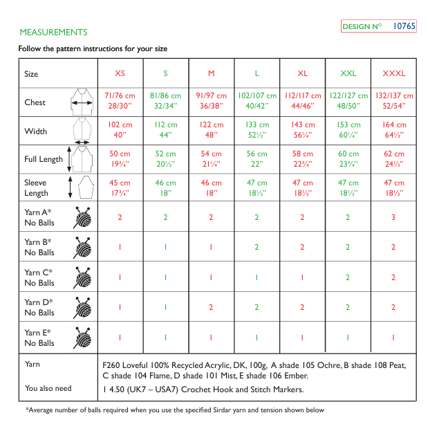 Sirdar Loveful DK Terrain Sweater Crochet Pattern 10765