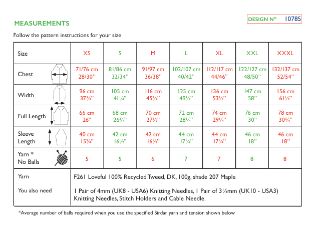 Sirdar Loveful Tweed DK Cable Crew Sweater Pattern 10785