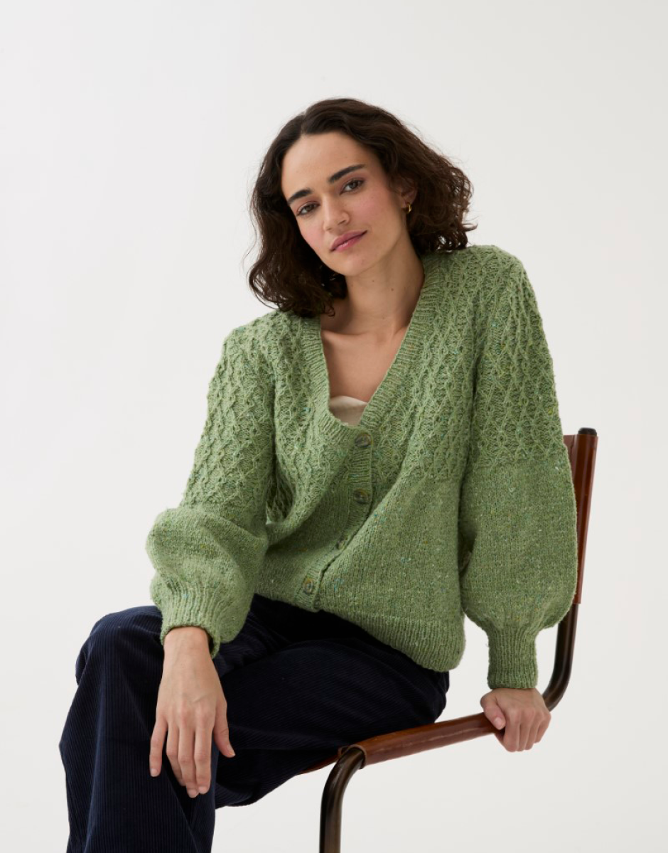 Sirdar Loveful Tweed DK Diamond Cable Cardigan Pattern 10786