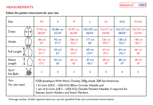 Sirdar Jewelspun Chunky Real Gem Jacket Pattern 10803