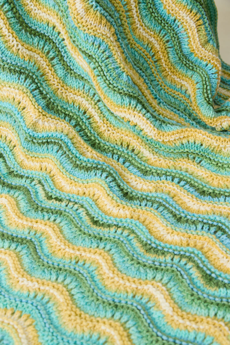 Hayfield Spirit Chunky Wave Knit Blanket Pattern 10862