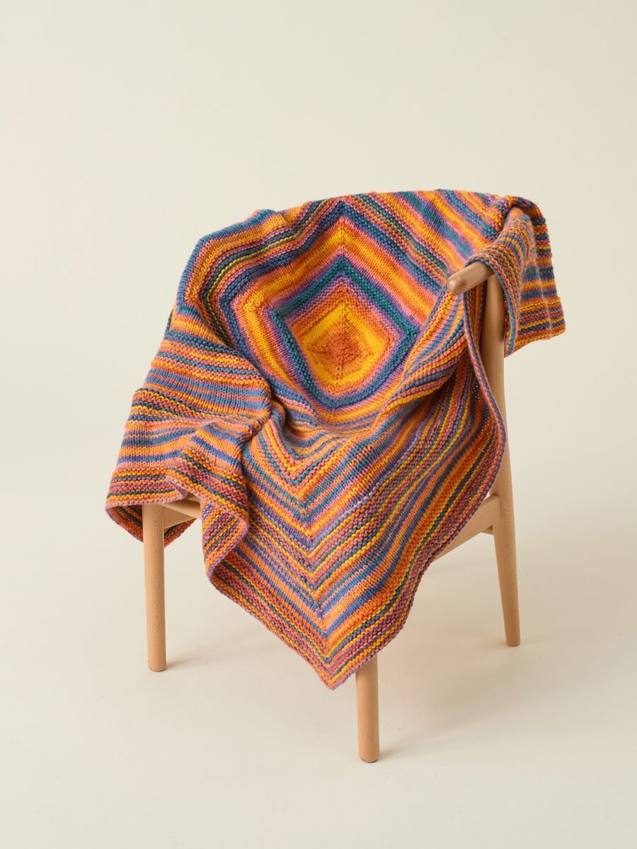 Hayfield Spirit Chunky Square Deal Blanket Pattern 10866