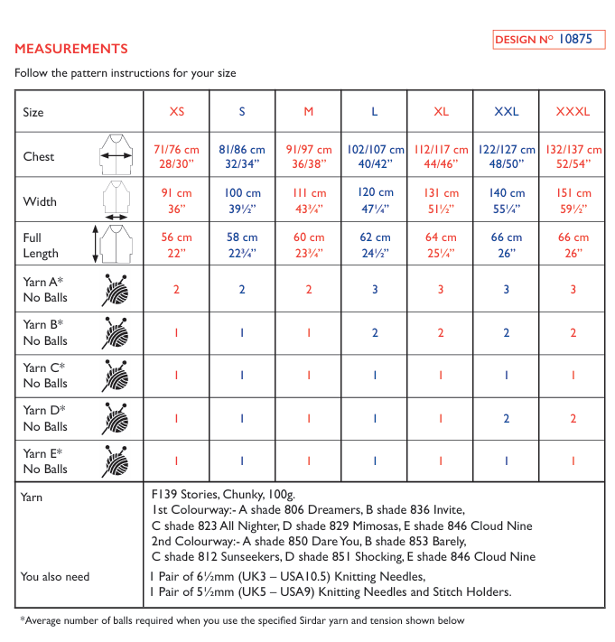Sirdar Stories Chunky Top Pattern 10875