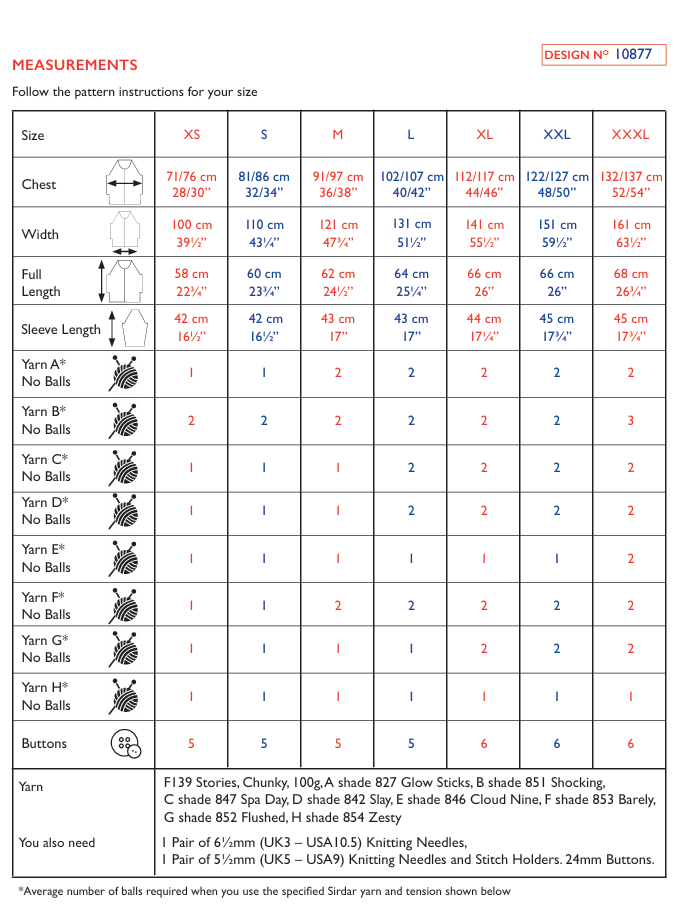 Sirdar Stories Chunky Cardigan Pattern 10877