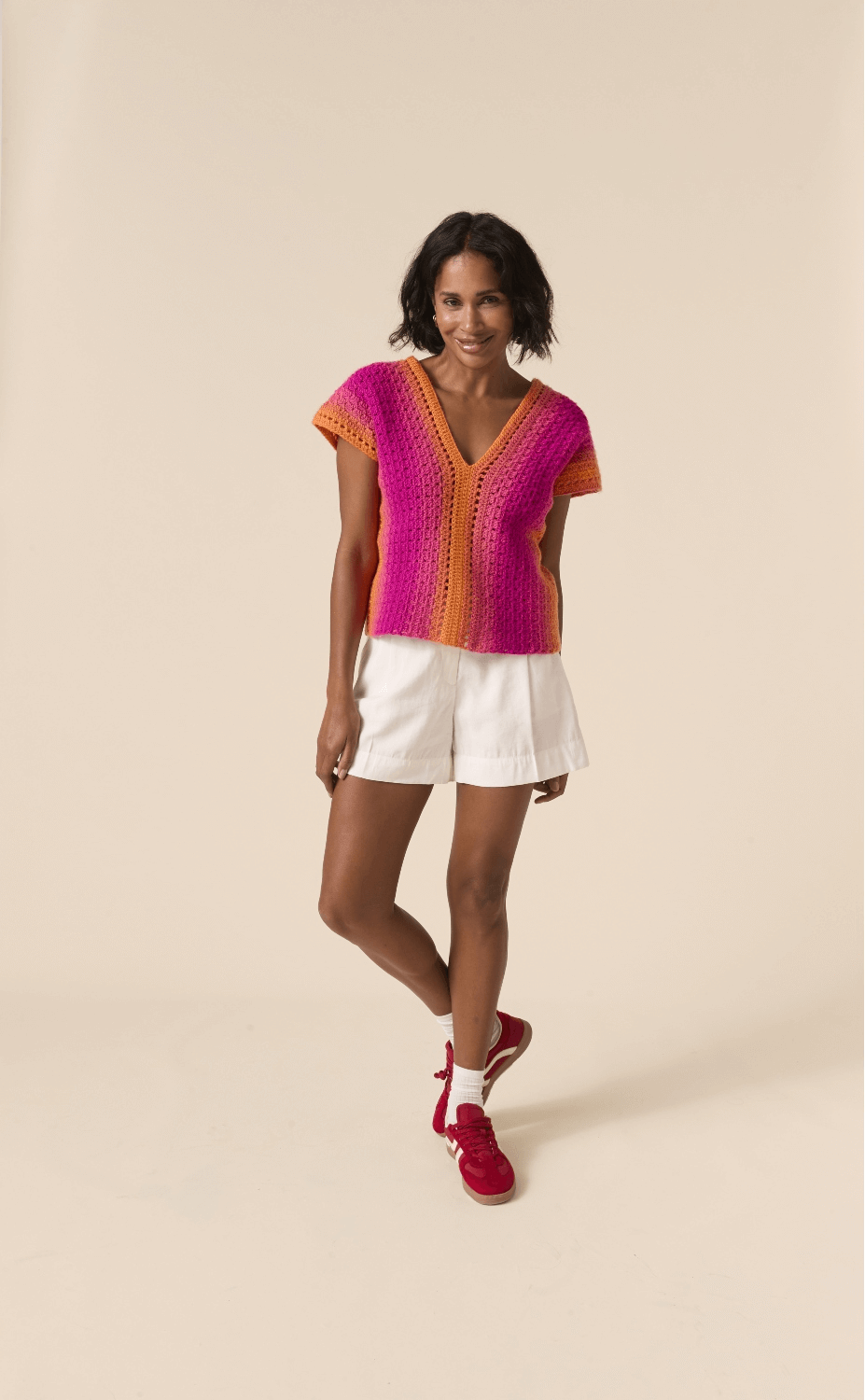 Sirdar Jewelspun Ombre Aran Rhythmic Colour Crochet Top Pattern 10923