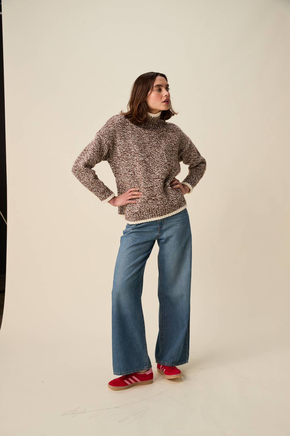 Sirdar Hayfield Bonus Marl Chunky Mingle High Neck Sweater Pattern 10948