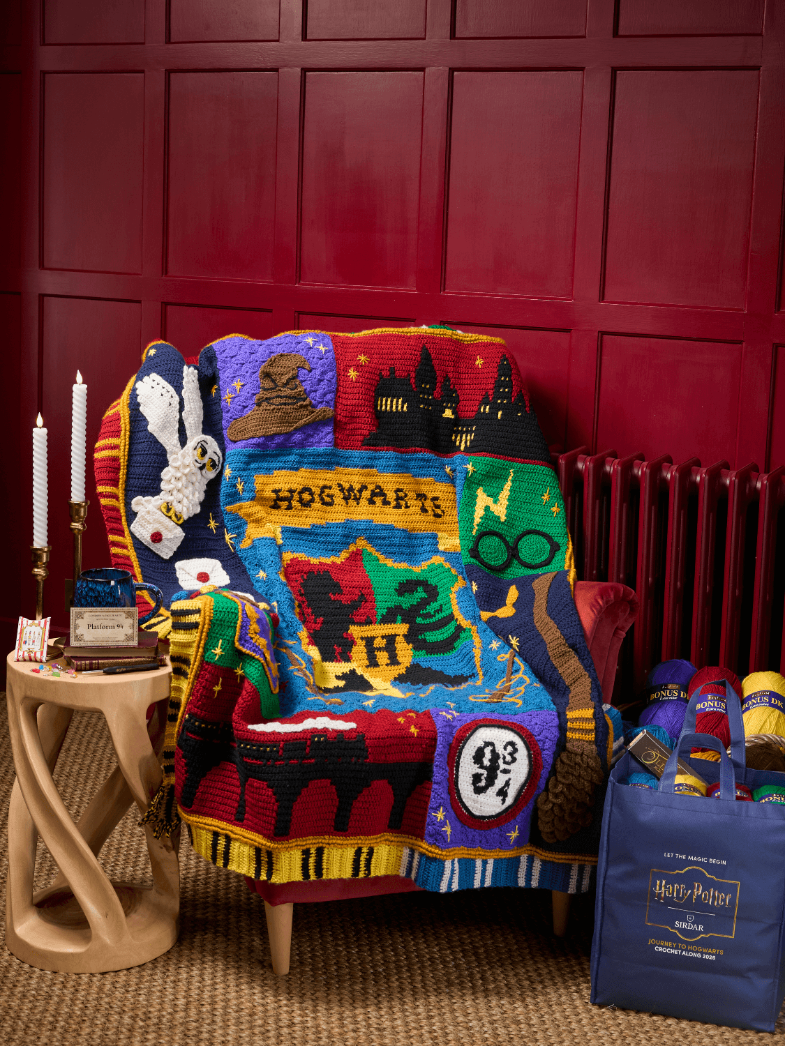 Sirdar Journey to Hogwarts Harry Potter Blanket 2026 - Crochet Along (CAL)