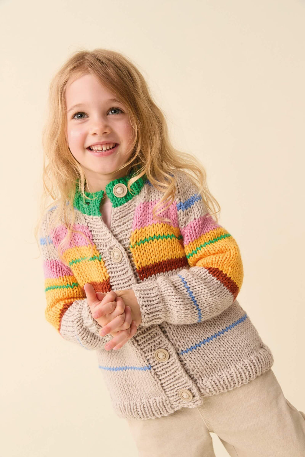 Sirdar Snuggly Chunky Scandi-Striped Cardigan Pattern 2639