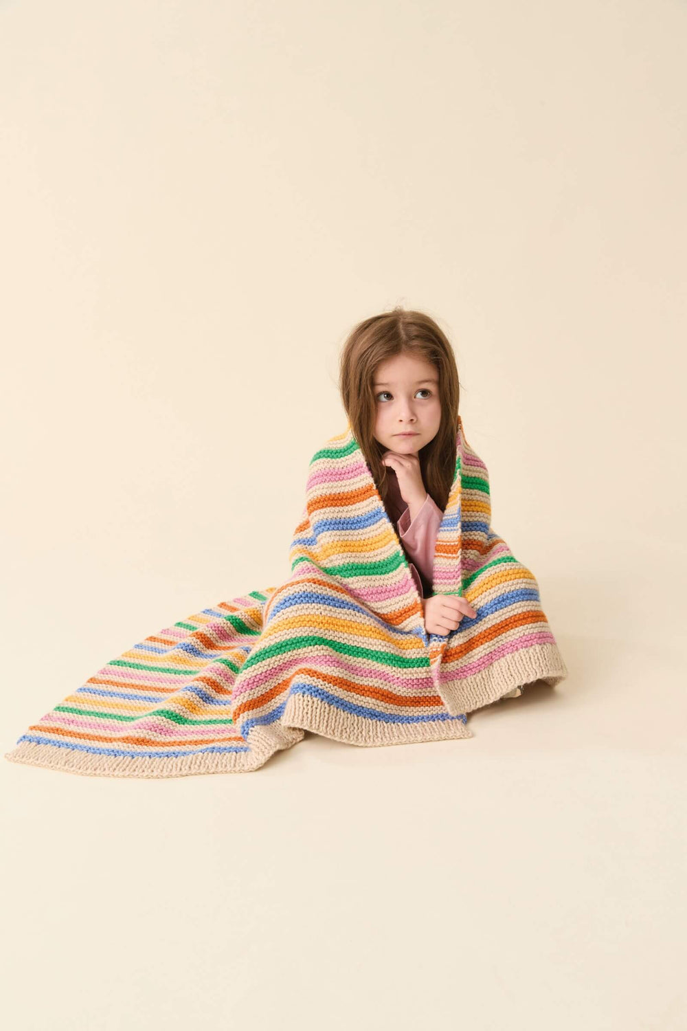 Sirdar Snuggly Chunky Scandi Stripes Blanket Pattern 2640