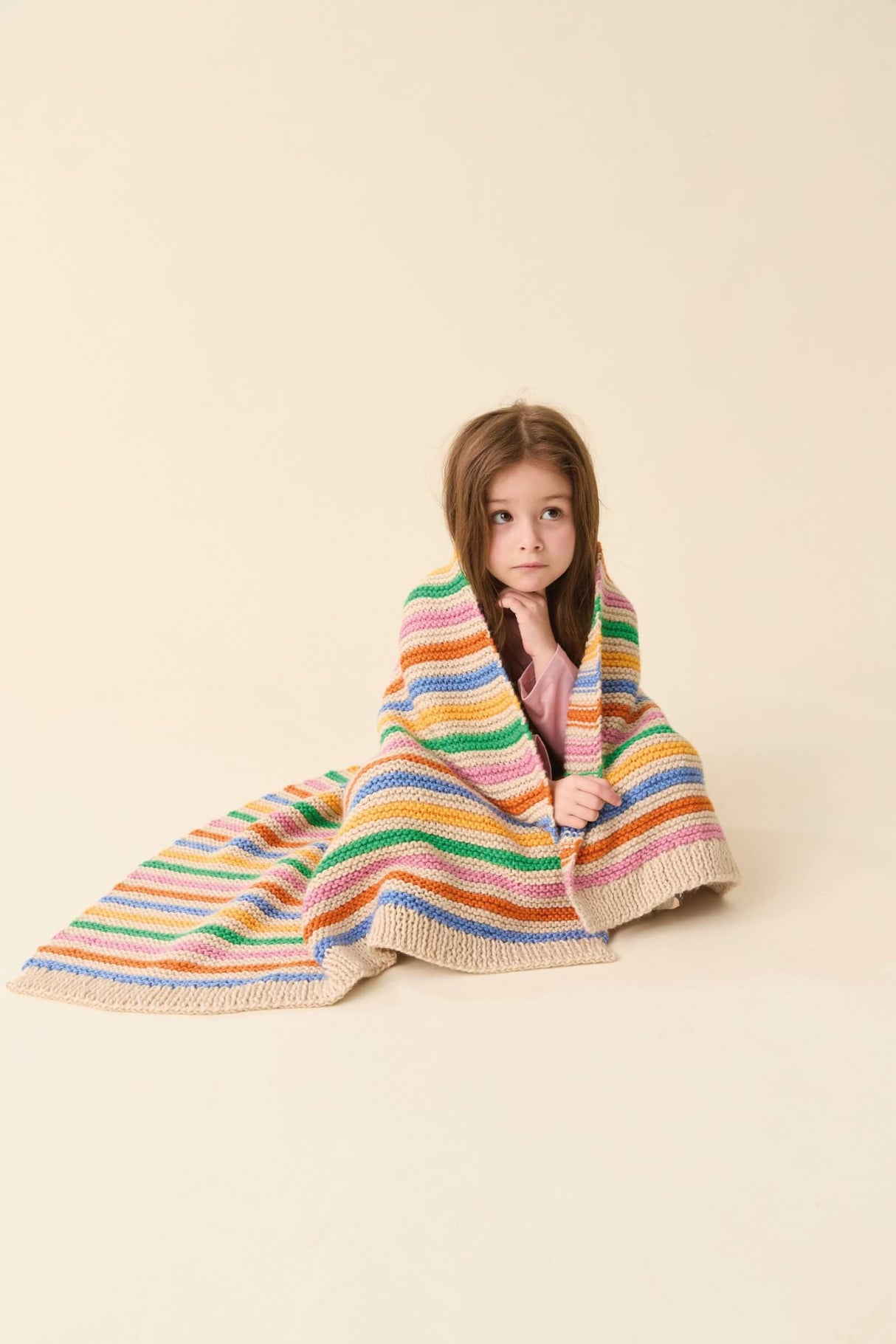 Sirdar Snuggly Chunky Scandi Stripes Blanket Pattern 2640
