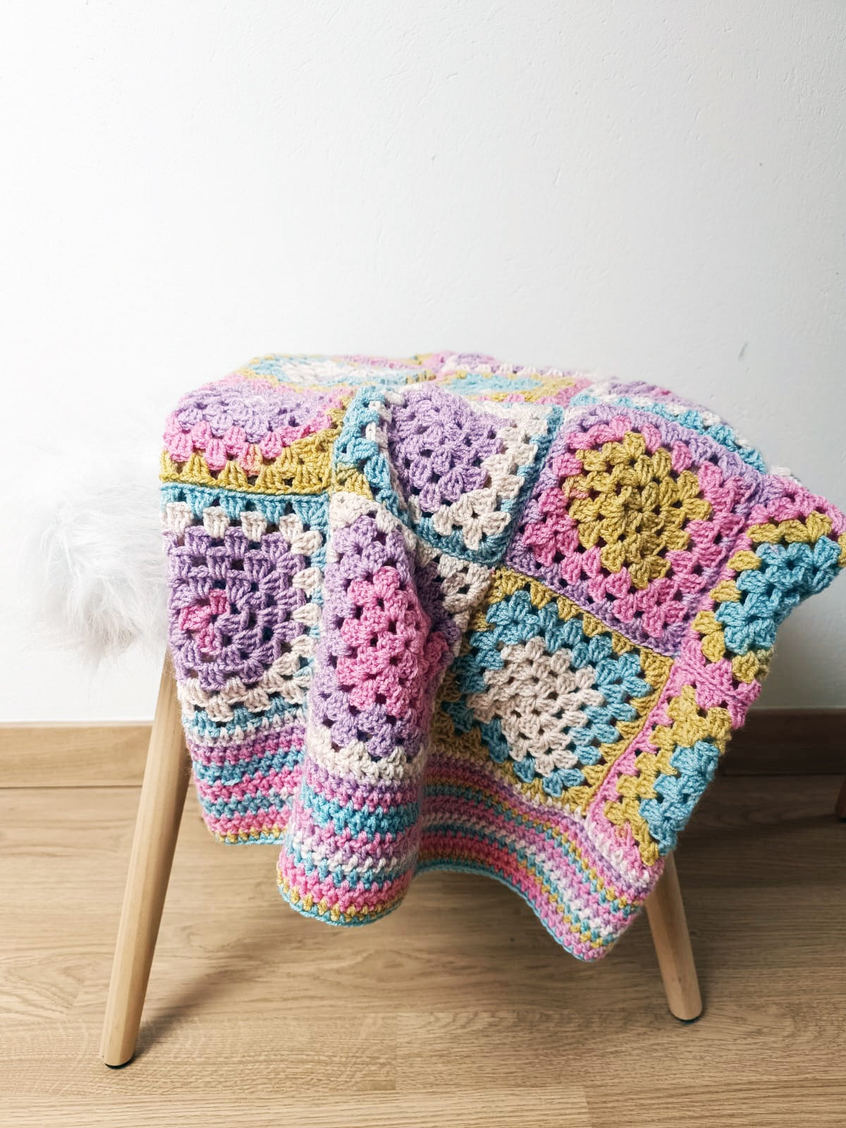 Woolcraft Carousel DK Crochet Blossom Baby Blanket Pattern