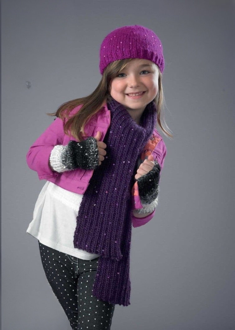 King Cole Galaxy Chunky Hat, Scarf, Beret, Mitts, Wrist & Leg Warmers Pattern 3629*