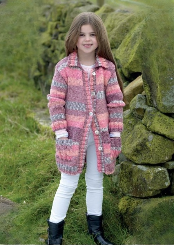 King Cole Drifter Chunky Girls Coat Pattern 4606