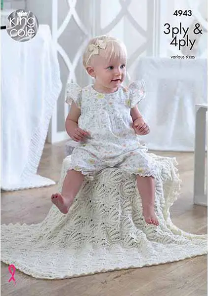 King Cole Comfort 3/4 Ply Square and Circular Shawls Pattern 4943