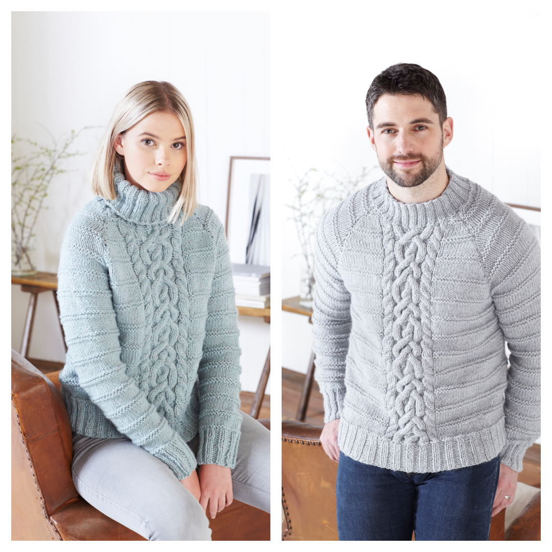 King Cole Big Value Poplar Chunky Sweaters Pattern 5499