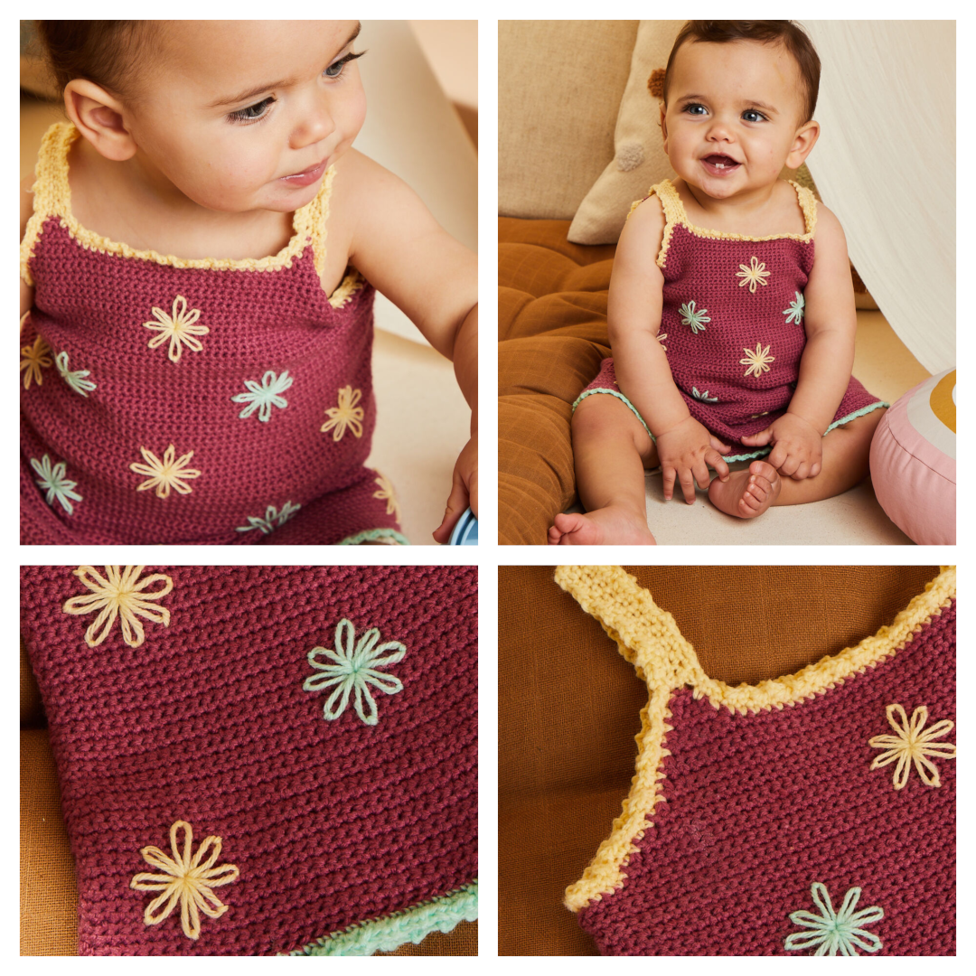 Sirdar Snuggly 4 Ply Lazy Daisy Dress Pattern 5512