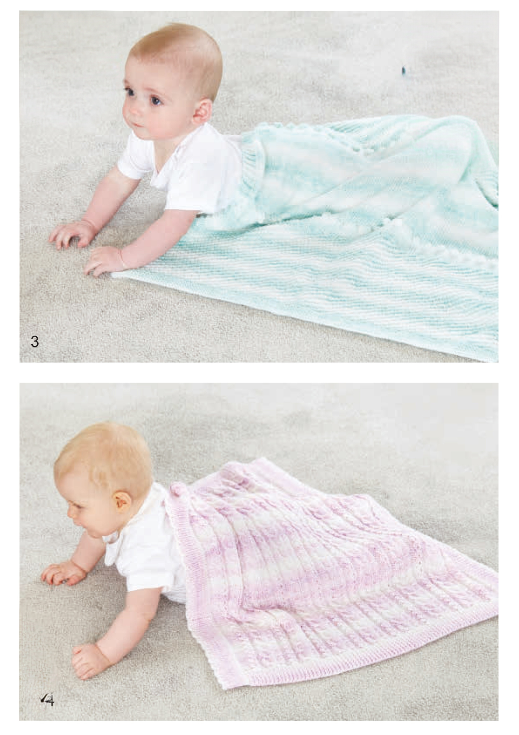 King Cole Baby Pure DK Blankets Pattern 5776