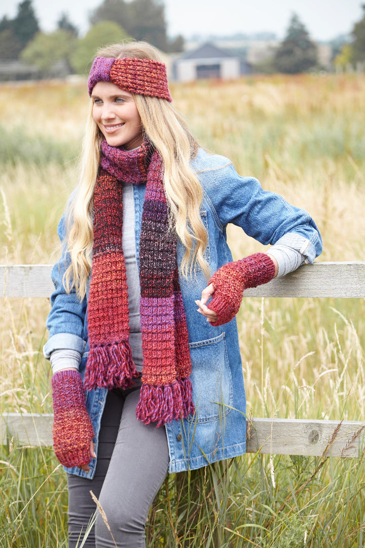 King Cole Autumn Chunky Ladies Winter Accessories Pattern 5817