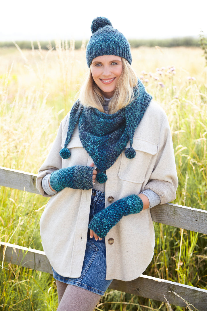 King Cole Autumn Chunky Ladies Winter Accessories Pattern 5817